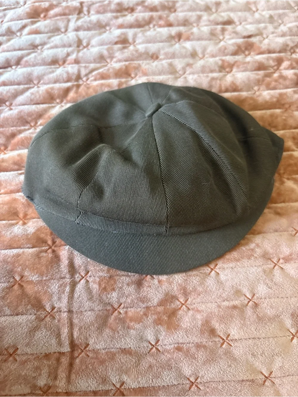 Vintage Two Baby Newsboy Caps in Navy and Dark Brown